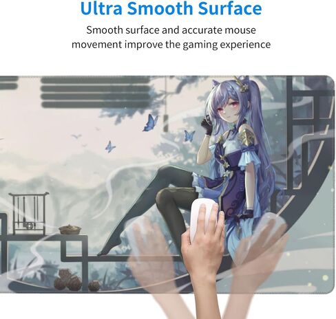 Anime Mouse pad Anime Girl Kawaii Large Gaming Mouse pad Desk mat Beautiful Pictures Heroes in Comics Comfortable Gaming Experience Good Materials Workmanship 6（15.7"*29.5"） 6(F) in Saudi Arabia