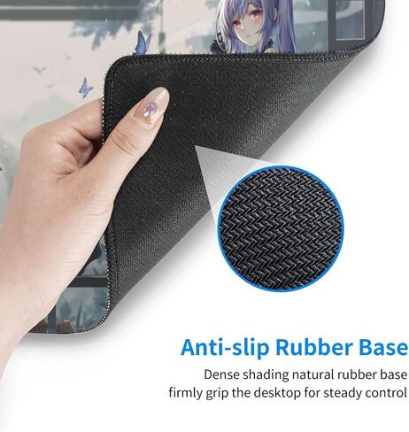 Anime Mouse pad Anime Girl Kawaii Large Gaming Mouse pad Desk mat Beautiful Pictures Heroes in Comics Comfortable Gaming Experience Good Materials Workmanship 6（15.7"*29.5"） 6(F) in Saudi Arabia