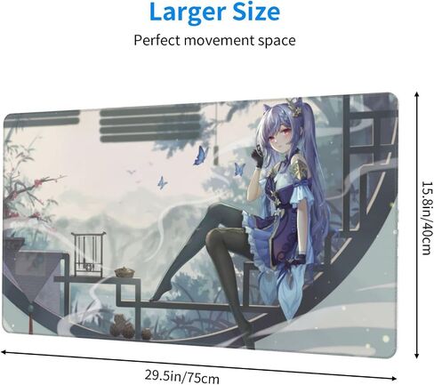 Anime Mouse pad Anime Girl Kawaii Large Gaming Mouse pad Desk mat Beautiful Pictures Heroes in Comics Comfortable Gaming Experience Good Materials Workmanship 6（15.7"*29.5"） 6(F) in Saudi Arabia