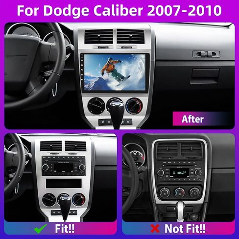 [2+64G] راديو سيارة Android 13 لسيارة Dodge Caliber 2007-2012 - تشغيل لاسلكي وAndroid Auto - راديو بشاشة لمس 10.1 بوصة مع راديو WiFi/GPS/FM RDS/SWC + كاميرا رؤية خلفية AHD in Kuwait