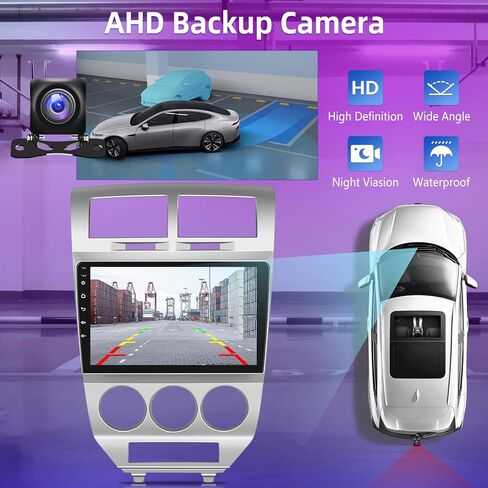 [2+64G] راديو سيارة Android 13 لسيارة Dodge Caliber 2007-2012 - تشغيل لاسلكي وAndroid Auto - راديو بشاشة لمس 10.1 بوصة مع راديو WiFi/GPS/FM RDS/SWC + كاميرا رؤية خلفية AHD in Kuwait