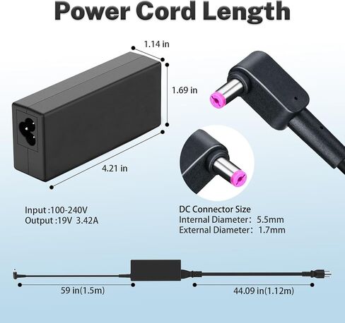 65W Aspire E5 AC Power Charger Fit for Acer Aspire E5 E5-576 A315 A315-21 N19C3 E5-575 E1 E15 N16Q2 N19C1 Aspire 3 5 M5 R3 N17C4 n17q1 A11-065N1A Laptop Adapter 5.5 * 1.7mm in Saudi Arabia