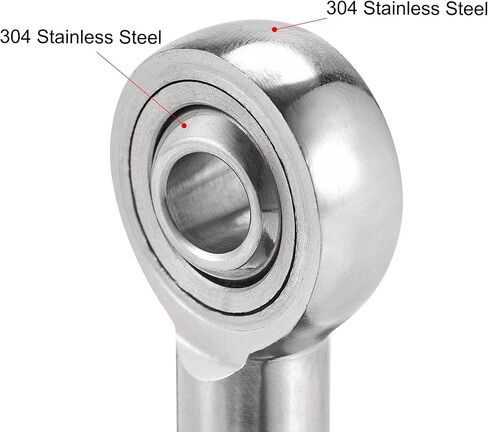 uxcell SSI10T/K Rod End Bearing 10mm Bore Stainless Steel M10x1.5 Female Thread Right Hand in Kuwait