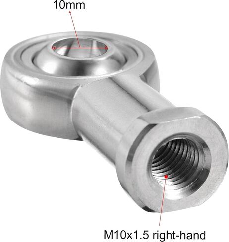 uxcell SSI10T/K Rod End Bearing 10mm Bore Stainless Steel M10x1.5 Female Thread Right Hand in Kuwait
