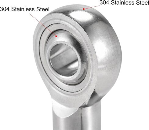 uxcell SSI10T/K Rod End Bearing 10mm Bore Stainless Steel M10x1.5 Female Thread Right Hand in Kuwait