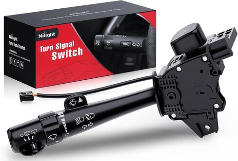 Nilight Turn Signal Switch متوافق مع 2007 2008 2009 2010 2011 2012 2013 Chevy Silverado Avalanche 2007-2014 GMC Sierra Cadillac Escalade Hummer H2 ممسحة الزجاج الأمامي، ضمان لمدة عامين in Saudi Arabia
