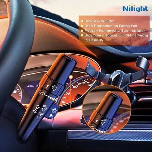 Nilight Turn Signal Switch متوافق مع 2007 2008 2009 2010 2011 2012 2013 Chevy Silverado Avalanche 2007-2014 GMC Sierra Cadillac Escalade Hummer H2 ممسحة الزجاج الأمامي، ضمان لمدة عامين in Saudi Arabia