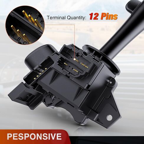 Nilight Turn Signal Switch متوافق مع 2007 2008 2009 2010 2011 2012 2013 Chevy Silverado Avalanche 2007-2014 GMC Sierra Cadillac Escalade Hummer H2 ممسحة الزجاج الأمامي، ضمان لمدة عامين in Saudi Arabia