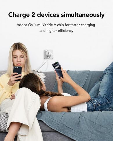 Retractable Wall Charger,35W PD Fast USB Charger Block with Retractable Type-C Cable,Portable Charger Adapter with Foldable Plug for iPhone 15,Galaxy,Pixel,and Multiple Devices in Saudi Arabia