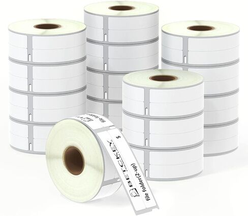 BETCKEY - Compatible DYMO 30277 (9/16" x 3-7/16") File Folder Labels (2-UP) - Compatible with DYMO Labelwriter 450, 4XL, NOT FIT 550 & 5XL [16 Rolls/4160 Labels] in Saudi Arabia