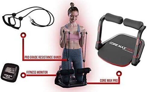 Core Max PRO Deluxe Pack with Resistance Bands and Fitness Monitor, Black ,7827-030-203 in Saudi Arabia