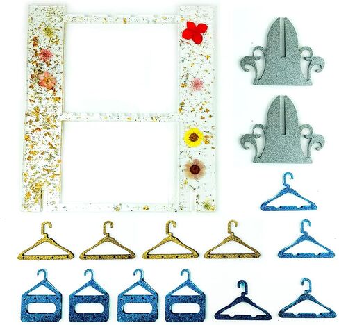 Voyyphixa 2 Pcs Jewelry Display Resin Molds, Earring Holder Silicone Molds, Epoxy Resin Mold Earring Stand Hanger Mold, DIY Jewelry Display Rack, Home Decor in Saudi Arabia