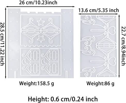 Voyyphixa 2 Pcs Jewelry Display Resin Molds, Earring Holder Silicone Molds, Epoxy Resin Mold Earring Stand Hanger Mold, DIY Jewelry Display Rack, Home Decor in Saudi Arabia