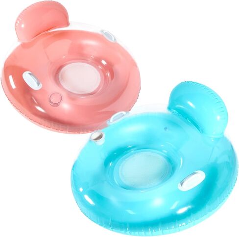 PARENTSWELL Inflatable River Tube Pool Floats, 2 Pack Pool Chair Floaties Water Floats with Cup Holder for Adults, Swim Lounger Float Chair with Handles for Pool Lake in Saudi Arabia