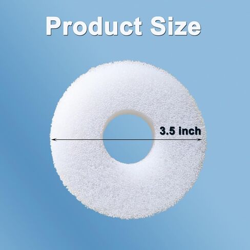 12 Pcs Aquarium Bio Sponge White Foam Filter Pads for Biorb Filtration Systems Replacement in Saudi Arabia
