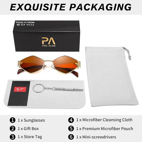 نظارات شمسية من Pro Acme Hexagon للنساء والرجال نظارات شمسية كلاسيكية للحماية من الأشعة فوق البنفسجية 400 in Kuwait