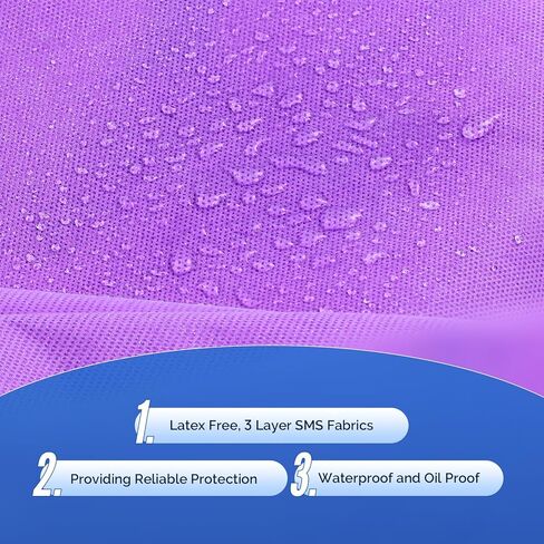 JMU Disposable Lab Coats for Adult, SMS Medical Lab Jacket Knee Length with Knit Cuff & Collar, 3 Pockets in Saudi Arabia