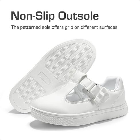 DREAM PAIRS Girls Mary Jane School Uniform Shoes T-Strap Flat Sneakers for Toddler/Little Kid in Kuwait