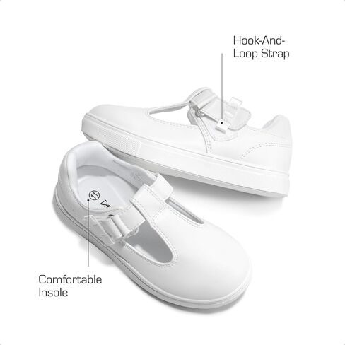 DREAM PAIRS Girls Mary Jane School Uniform Shoes T-Strap Flat Sneakers for Toddler/Little Kid in Kuwait