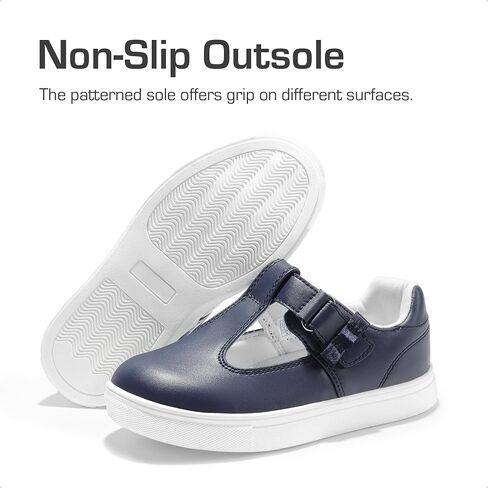 DREAM PAIRS Girls Mary Jane School Uniform Shoes T-Strap Flat Sneakers for Toddler/Little Kid in Kuwait