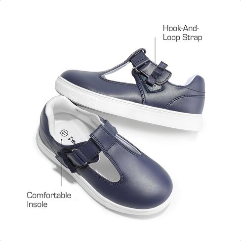 DREAM PAIRS Girls Mary Jane School Uniform Shoes T-Strap Flat Sneakers for Toddler/Little Kid in Kuwait
