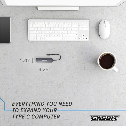 موزع USB C 6 في 1 لجهاز MacBook Pro/Air Ipad HP Dell XPS والمزيد من الأجهزة من النوع C؛ 4 كيه اتش دي ام اي؛ قارئ بطاقات SD وMicroSD 1 × USB 2.0؛ 1 × USB 3.0 و1 × USB-C لتوصيل الطاقة in Saudi Arabia