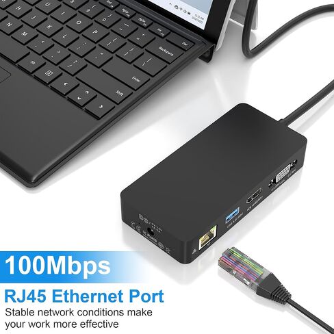 Microsoft Surface Dock, Surface Pro Docking Station, 11 in 1 Triple Display Surface Dock with HDMI 4K +VGA for Surface Pro 9/8/X/7/6/5/4/3, Surface Laptop 5/go/4/3/2/1, Surface Book 3/2,Surface Book in Kuwait