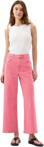 GAP Womens High Rise Wide Leg Jeans Candy Coral 31 in Saudi Arabia