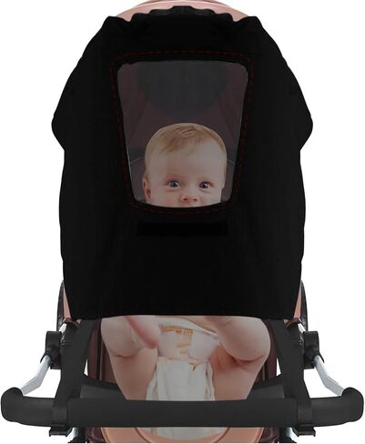 Universal Stroller Sun Shade | UV-Blocking Sun Protection Cover with Viewing Window, Breathable Canopy, Easy to Install for Most Baby Strollers in Saudi Arabia