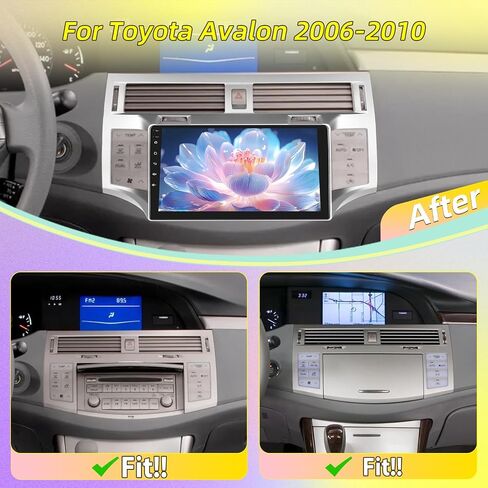 Car Radio for Toyota Avalon 2006-2010 - 8 Core Android 13 4+64G - 9 Inch IPS Touchscreen Radio with Wireless Carplay & Android Auto/WiFi/DSP/Multiple UI + AHD Rear View Camera in Saudi Arabia