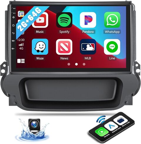 UNITOPSCI 2G+64G Android Car Stereo for Chevrolet Chevy Malibu 2009-2014 Wireless Apple CarPlay Android Auto Mirror Link 9" Bluetooth HD Touchscreen GPS FM/RDS WiFi USB SWC + AHD Backup Camera in Saudi Arabia