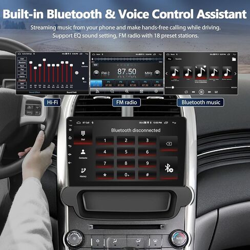 UNITOPSCI 2G+64G Android Car Stereo for Chevrolet Chevy Malibu 2009-2014 Wireless Apple CarPlay Android Auto Mirror Link 9" Bluetooth HD Touchscreen GPS FM/RDS WiFi USB SWC + AHD Backup Camera in Saudi Arabia