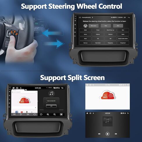 UNITOPSCI 2G+64G Android Car Stereo for Chevrolet Chevy Malibu 2009-2014 Wireless Apple CarPlay Android Auto Mirror Link 9" Bluetooth HD Touchscreen GPS FM/RDS WiFi USB SWC + AHD Backup Camera in Saudi Arabia