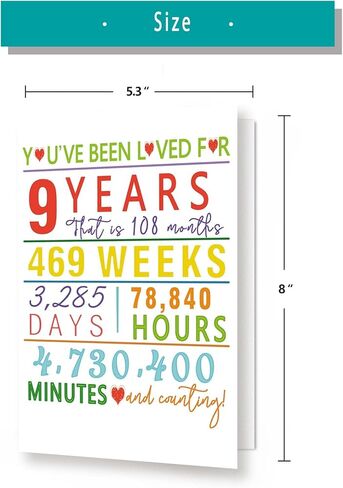 YiKaLus Happy 10th Birthday Card for Girl Boy, Ten Years Old Bday Gifts for Daughter Son, Funny 10th Birthday Decoration in Kuwait