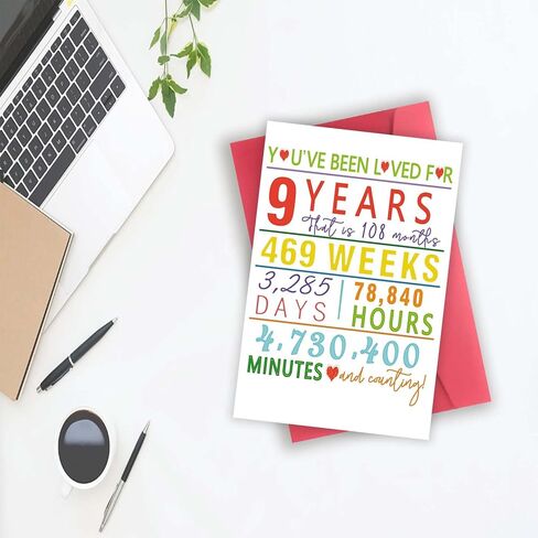 YiKaLus Happy 10th Birthday Card for Girl Boy, Ten Years Old Bday Gifts for Daughter Son, Funny 10th Birthday Decoration in Kuwait