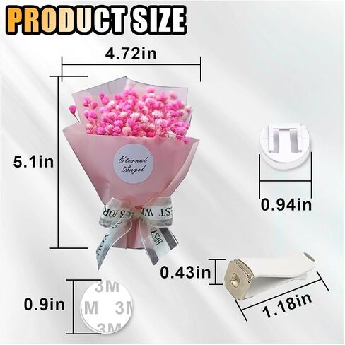 Small Bouquet Car Air Freshener Vent Clips, Mini Dried Flower Bouquet Perfume Clip, Car Essential Oil Diffuser Vent Clip, Car Air Outlet Decoration Interior Accessories (Orange) in Saudi Arabia