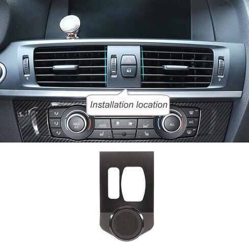 3 Colors Aluminum Alloy Mobile Phone Holder Navigation Bracket for BMW X3 X4 F25 F26 2010-2016， Car Center Console Air Vent Cell Phone Mount (Black) in Kuwait
