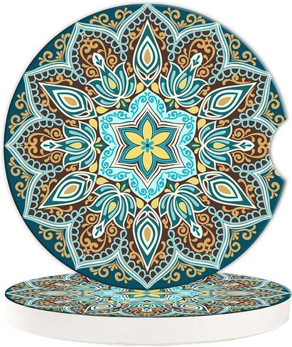 قاعدة أكواب السيارة الغريبة لحاملات الأكواب، 2 عبوة من السيراميك الماص للسيارة، قاعدة حامل أكواب الكائنات الفضائية الخضراء للنساء والرجال، 2.56 بوصة مع فتحة الإصبع وقاعدة الفلين لمعظم السيارات الداخلية in Kuwait