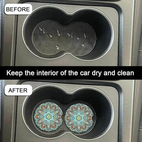 قاعدة أكواب السيارة الغريبة لحاملات الأكواب، 2 عبوة من السيراميك الماص للسيارة، قاعدة حامل أكواب الكائنات الفضائية الخضراء للنساء والرجال، 2.56 بوصة مع فتحة الإصبع وقاعدة الفلين لمعظم السيارات الداخلية in Kuwait