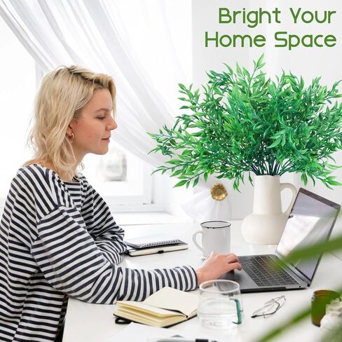 25 سيقان أوراق نبات ناندينا الاصطناعية - 5 قطع 15 بوصة سيقان خضراء ناندينا صناعية للمزهرية، الزفاف، المتجر، الحديقة، المكتب، ديكور المنزل، ترتيب الزهور، داخلي، خارجي in Kuwait