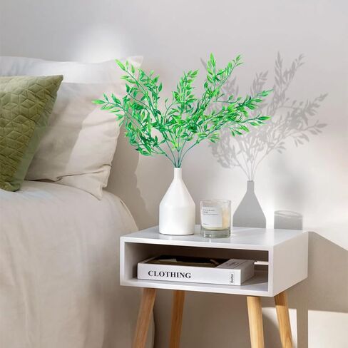 25 سيقان أوراق نبات ناندينا الاصطناعية - 5 قطع 15 بوصة سيقان خضراء ناندينا صناعية للمزهرية، الزفاف، المتجر، الحديقة، المكتب، ديكور المنزل، ترتيب الزهور، داخلي، خارجي in Kuwait