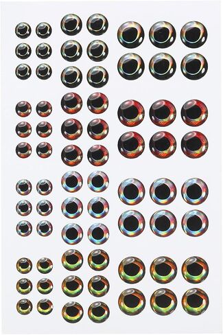 PATIKIL Fishing Lure 4D Eyes 6mm/8mm/10mm, 3 Set Waterproof Artificial Fish Eye Fly Tying Lures Crafts Tackle Accessory for Fishing Baits DIY, Multicolored in Saudi Arabia