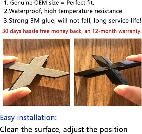 X6 شعار أسود لامع مقاس OEM أصلي بديل لغطاء صندوق السيارة BMW الخلفي شعار شارة لوحة اسم ملصق رقم الحروف (أسود ساطع، X6) in Kuwait