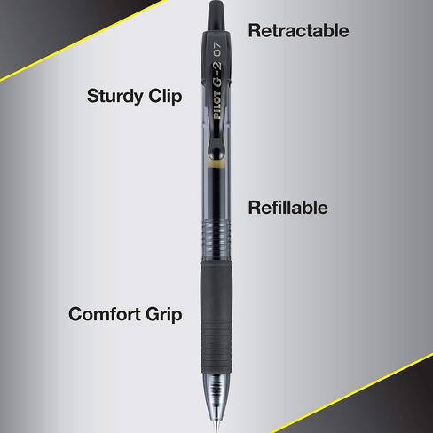 PILOT G2 Premium Retractable Gel-Ink Rolling Ball Pens, Fine Point (0.7 mm), Assorted, 10/Pk (13513) in Saudi Arabia