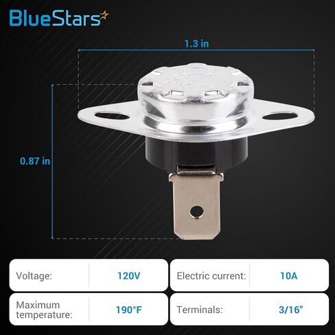 BlueStars 31091 190℉ Limit Switches Replacement Used for Atwood Hydro Flame Dometic RV Furnace and General Electrical Equipment Supplies in Saudi Arabia