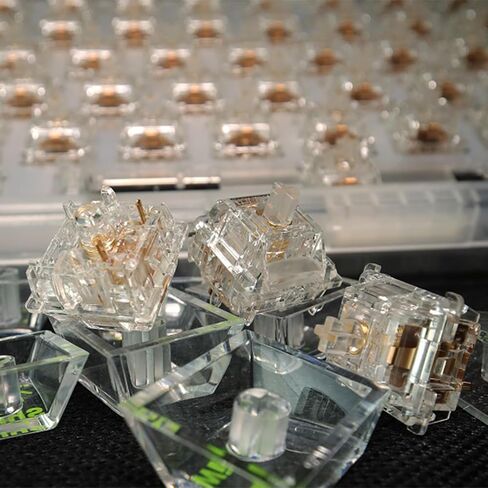GATERON New North Pole 2.0 Yellow Keyboard Switches, Linear RGB LED Pre Lubed 5 Pins 55gf Key Switches Set for MX Mechanical Keyboard (35PCS) in Saudi Arabia