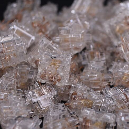 GATERON New North Pole 2.0 Yellow Keyboard Switches, Linear RGB LED Pre Lubed 5 Pins 55gf Key Switches Set for MX Mechanical Keyboard (35PCS) in Saudi Arabia