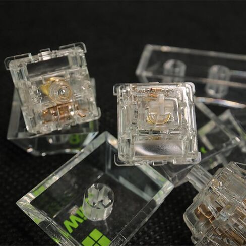 GATERON New North Pole 2.0 Yellow Keyboard Switches, Linear RGB LED Pre Lubed 5 Pins 55gf Key Switches Set for MX Mechanical Keyboard (35PCS) in Saudi Arabia