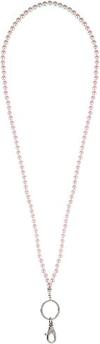 MPC Brands Longer Length Pearl Lanyard for Women Pearl With Diamond Accent Lanyards for ID Badges (38") - Dressy Pearl in Saudi Arabia