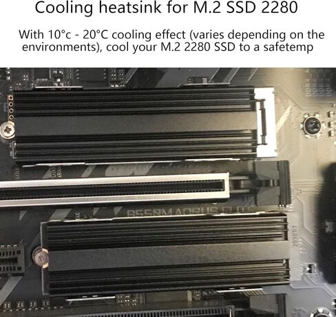 GELRHONR M.2 SSD NVME Heatsink,Aluminum M.2 Heatsink Thermal Pads SSD Heatsink Cooler,for PC Computer PS5,with 2 Thermal Silicone Pad (M.2 SSD Heatsink Push Type) in Saudi Arabia
